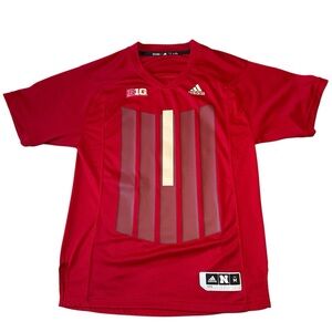 Adidas Men's Nebraska Huskers Scarlet Red Strategy Baseball Jersey Size Medium